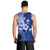 Samoa Siapo Pattern With Navy Hibiscus Men Tank Top LT05 - Polynesian Pride