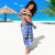 Samoa Siapo Pattern With Navy Hibiscus Sarong