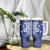 Samoa Siapo Pattern With Navy Hibiscus Tumbler With Handle