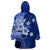 Samoa Siapo Pattern With Navy Hibiscus Wearable Blanket Hoodie LT05 - Polynesian Pride