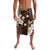 Samoa Siapo Pattern With Brown Hibiscus Lavalava LT05 Brown - Polynesian Pride