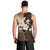 Samoa Siapo Pattern With Brown Hibiscus Men Tank Top LT05 - Polynesian Pride