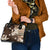 Samoa Siapo Pattern With Brown Hibiscus Shoulder Handbag