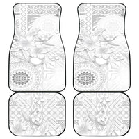 Samoa Siapo Pattern With White Hibiscus Car Mats