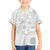 Samoa Siapo Pattern With White Hibiscus Family Matching Off Shoulder Long Sleeve Dress and Hawaiian Shirt LT05 Son's Shirt White - Polynesian Pride