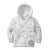 Samoa Siapo Pattern With White Hibiscus Kid Hoodie LT05 Hoodie White - Polynesian Pride