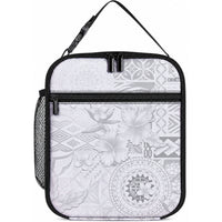 Samoa Siapo Pattern With White Hibiscus Lunch Bag