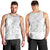 Samoa Siapo Pattern With White Hibiscus Men Tank Top LT05 - Polynesian Pride