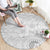 Samoa Siapo Pattern With White Hibiscus Round Carpet