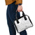 Samoa Siapo Pattern With White Hibiscus Shoulder Handbag