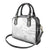 Samoa Siapo Pattern With White Hibiscus Shoulder Handbag