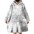 Samoa Siapo Pattern With White Hibiscus Wearable Blanket Hoodie LT05 - Polynesian Pride