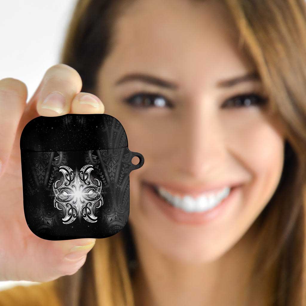 New Zealand Matariki AirPods Case Maori Moko Black Galaxy LT05 - Polynesian Pride