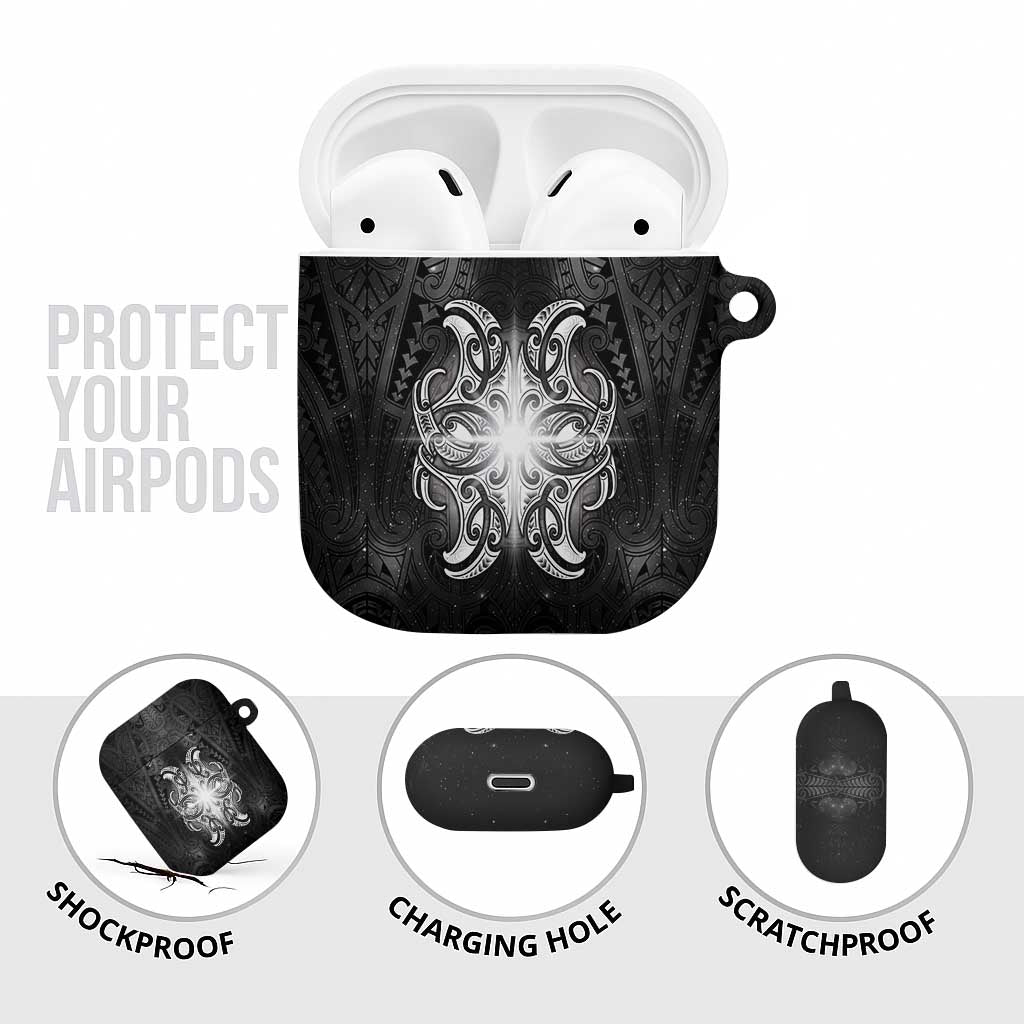 New Zealand Matariki AirPods Case Maori Moko Black Galaxy LT05 - Polynesian Pride