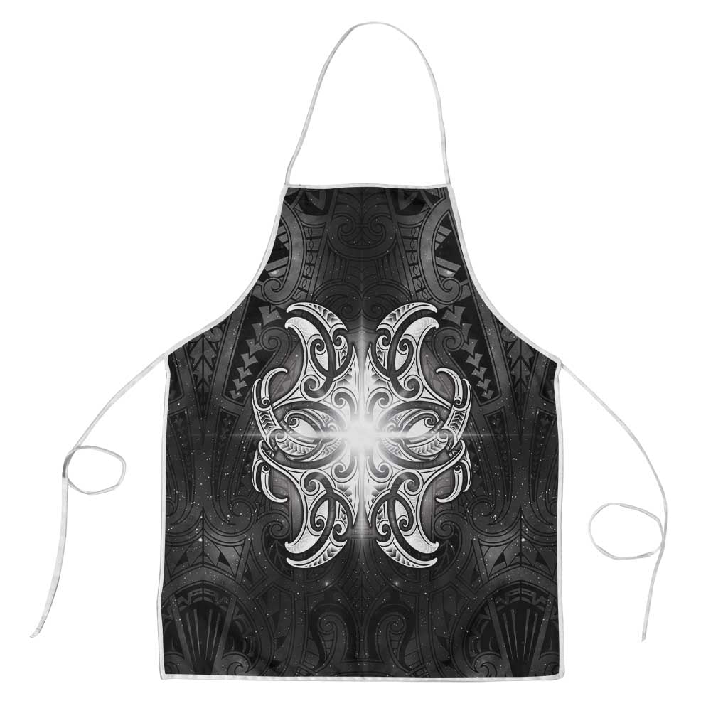 New Zealand Matariki Apron Maori Moko Black Galaxy LT05 Black - Polynesian Pride