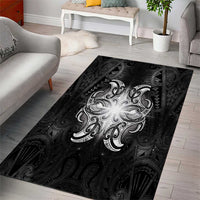 New Zealand Matariki Area Rug Maori Moko Black Galaxy LT05 - Polynesian Pride