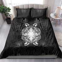 New Zealand Matariki Bedding Set Maori Moko Black Galaxy LT05 - Polynesian Pride