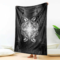 New Zealand Matariki Blanket Maori Moko Black Galaxy LT05 - Polynesian Pride