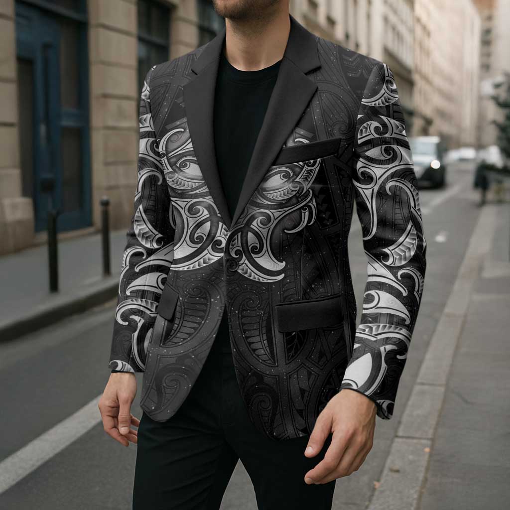 New Zealand Matariki Blazer Maori Moko Black Galaxy LT05 - Polynesian Pride