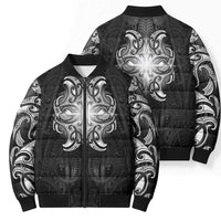 New Zealand Matariki Bomber Puffer Jacket Maori Moko Black Galaxy LT05 - Polynesian Pride
