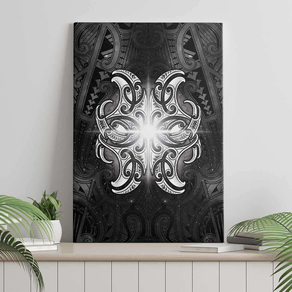 New Zealand Matariki Canvas Wall Art Maori Moko Black Galaxy