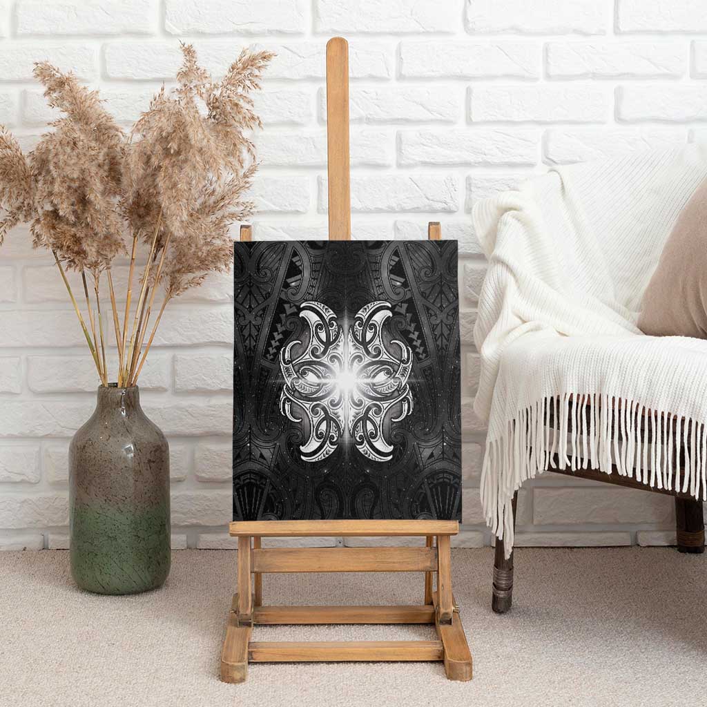 New Zealand Matariki Canvas Wall Art Maori Moko Black Galaxy