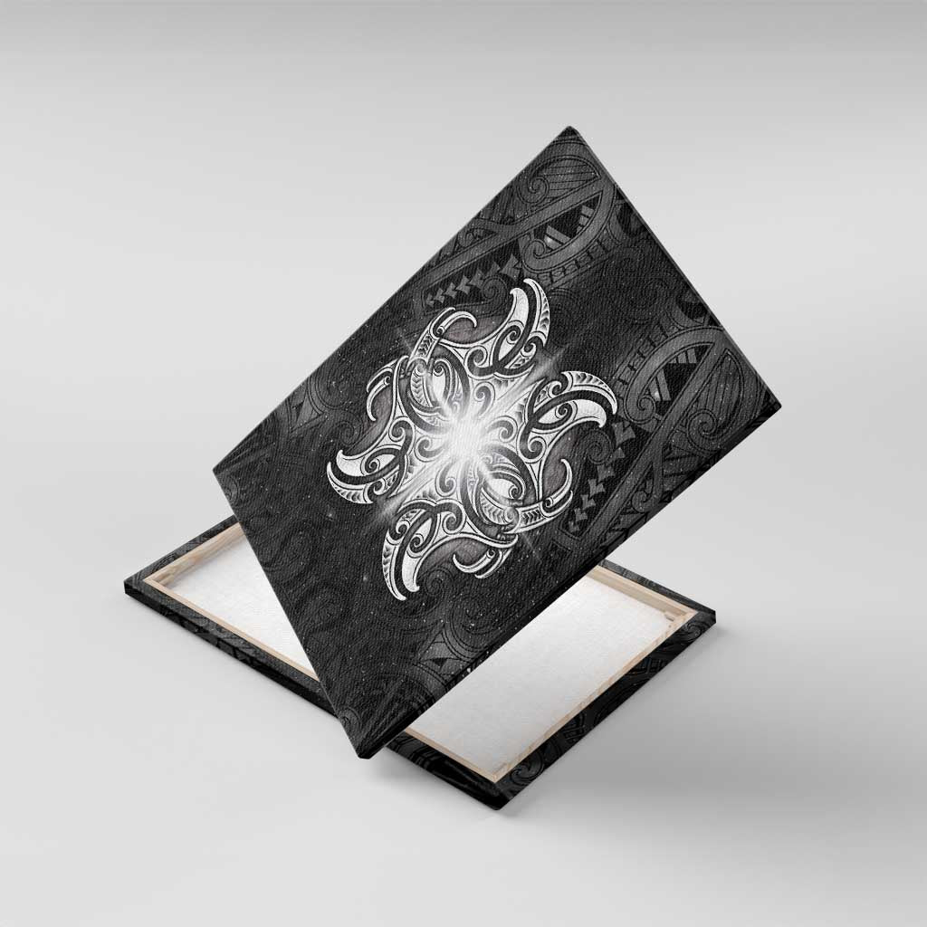 New Zealand Matariki Canvas Wall Art Maori Moko Black Galaxy