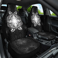New Zealand Matariki Car Seat Cover Maori Moko Black Galaxy LT05 One Size Black - Polynesian Pride