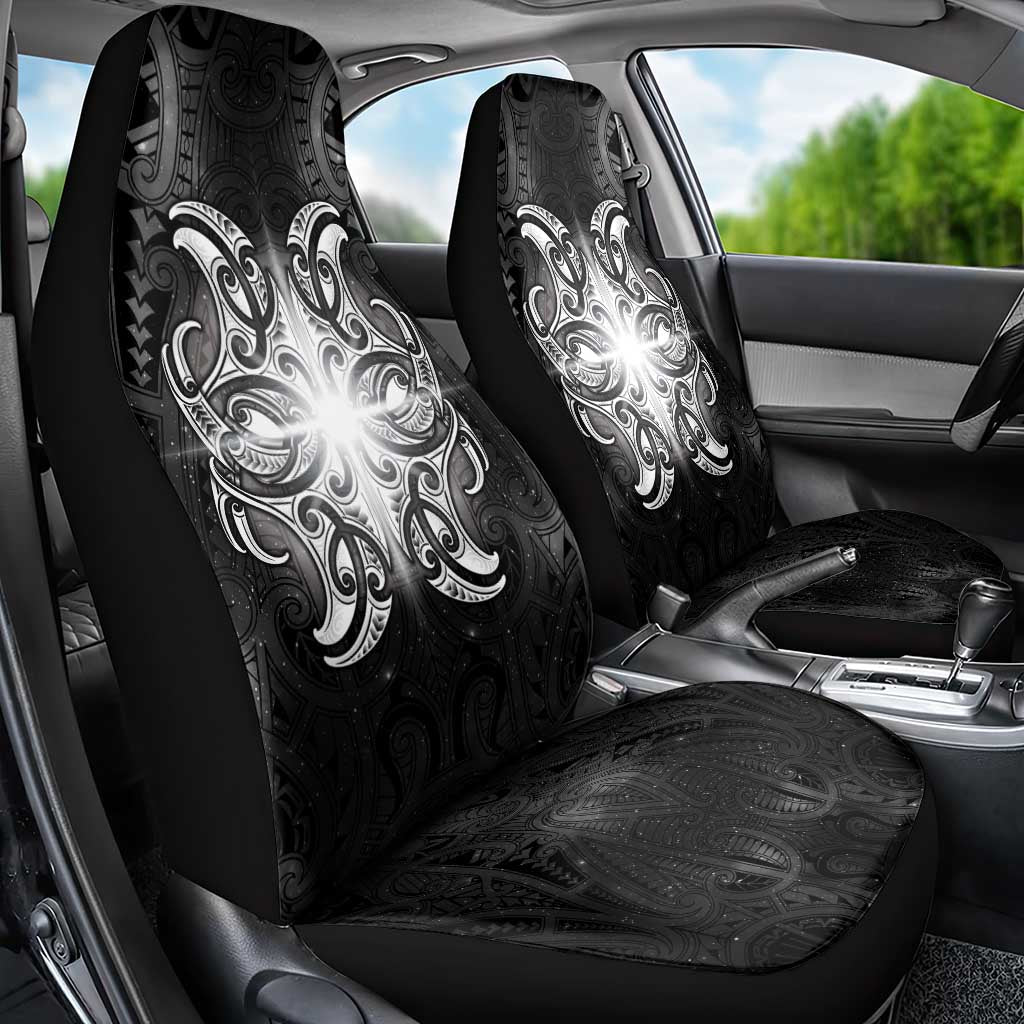 New Zealand Matariki Car Seat Cover Maori Moko Black Galaxy LT05 - Polynesian Pride