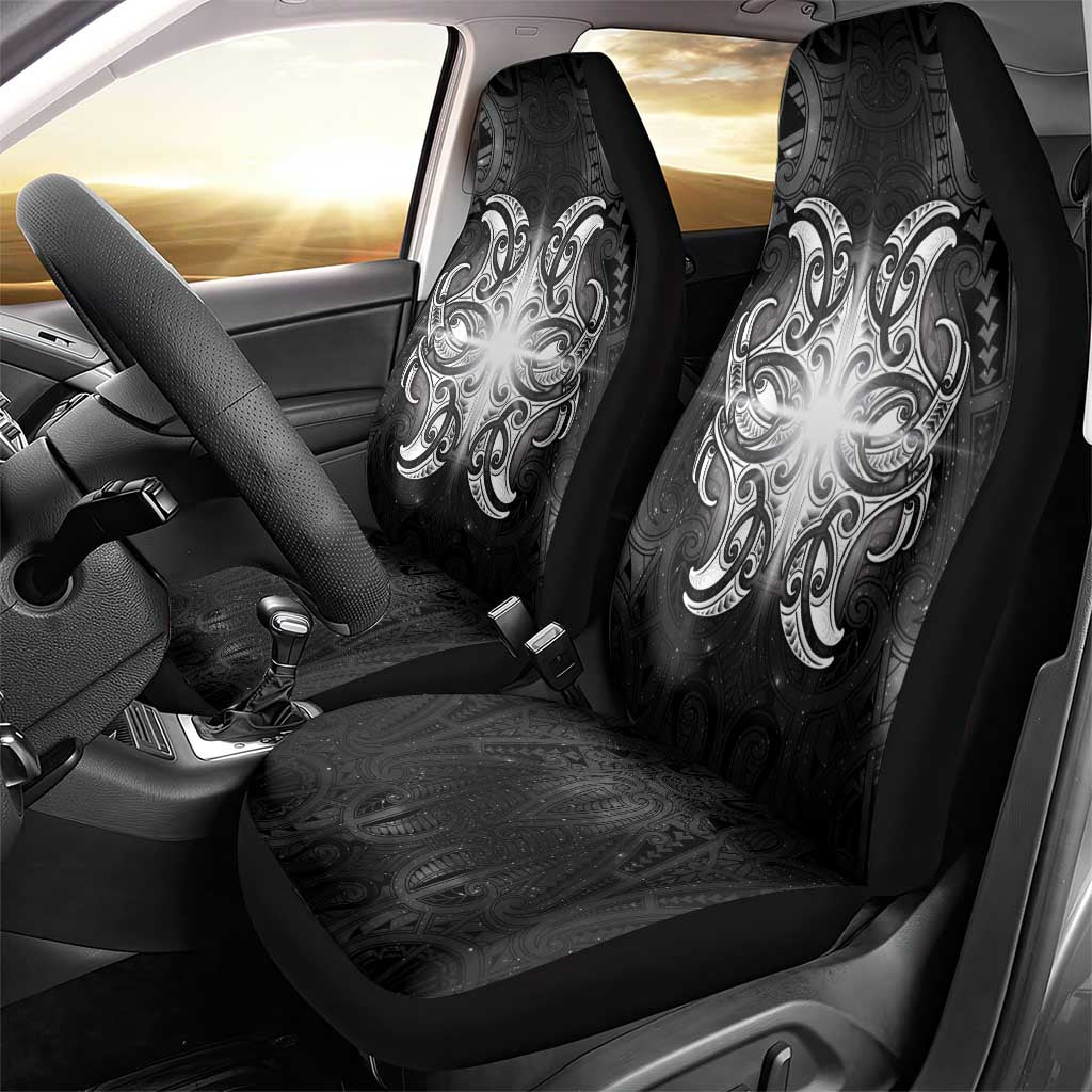 New Zealand Matariki Car Seat Cover Maori Moko Black Galaxy LT05 - Polynesian Pride