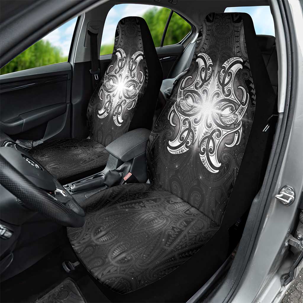 New Zealand Matariki Car Seat Cover Maori Moko Black Galaxy LT05 - Polynesian Pride