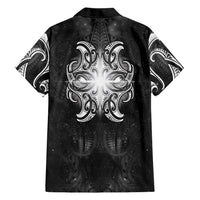 New Zealand Matariki Family Matching Mermaid Dress and Hawaiian Shirt Maori Moko Black Galaxy