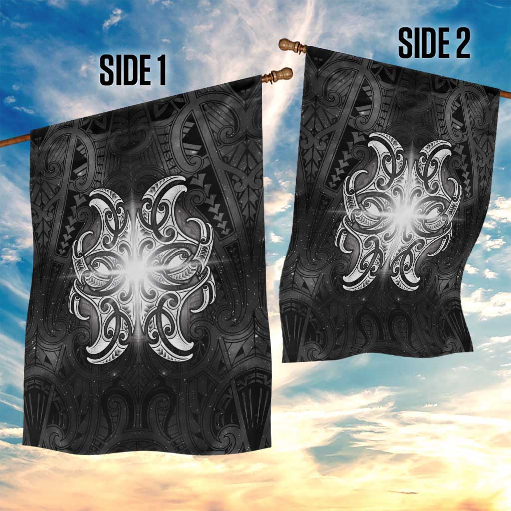 New Zealand Matariki Garden Flag Maori Moko Black Galaxy LT05 - Polynesian Pride
