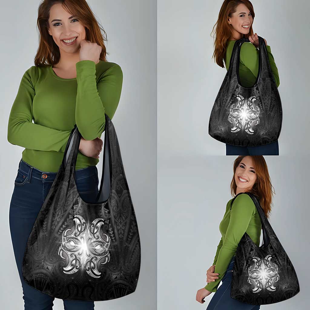New Zealand Matariki Grocery Bag Maori Moko Black Galaxy LT05 - Polynesian Pride