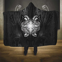 New Zealand Matariki Hooded Blanket Maori Moko Black Galaxy LT05 - Polynesian Pride
