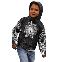 New Zealand Matariki Kid Hoodie Maori Moko Black Galaxy LT05 - Polynesian Pride