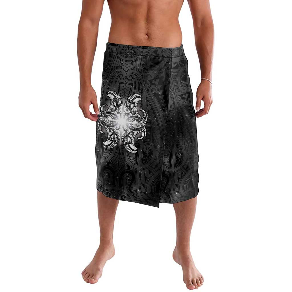 New Zealand Matariki Lavalava Maori Moko Black Galaxy LT05 Black - Polynesian Pride
