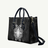 New Zealand Matariki Leather Bag Maori Moko Black Galaxy