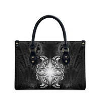 New Zealand Matariki Leather Bag Maori Moko Black Galaxy