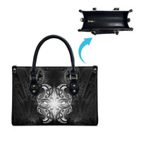 New Zealand Matariki Leather Bag Maori Moko Black Galaxy