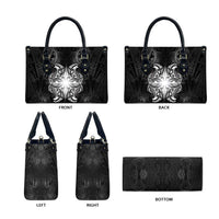 New Zealand Matariki Leather Bag Maori Moko Black Galaxy