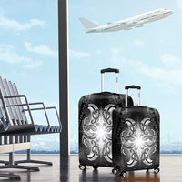 New Zealand Matariki Luggage Cover Maori Moko Black Galaxy LT05 - Polynesian Pride