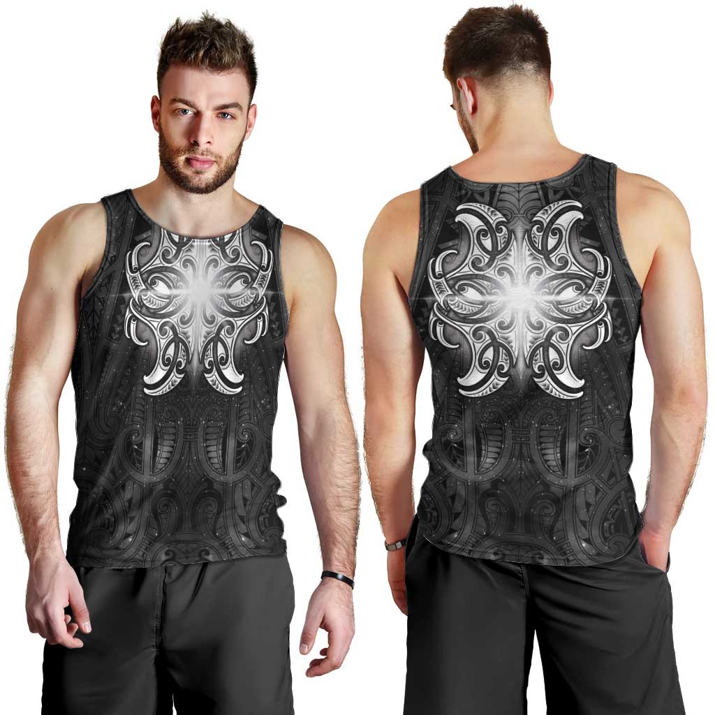 New Zealand Matariki Men Tank Top Maori Moko Black Galaxy LT05 - Polynesian Pride