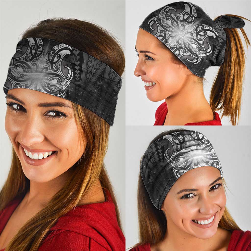 New Zealand Matariki Neck Gaiter Maori Moko Black Galaxy