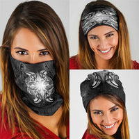 New Zealand Matariki Neck Gaiter Maori Moko Black Galaxy