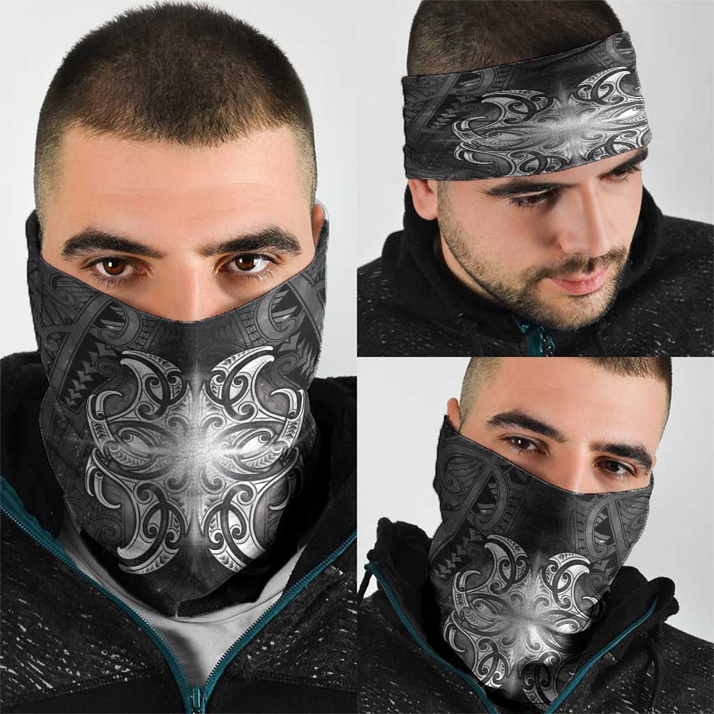 New Zealand Matariki Neck Gaiter Maori Moko Black Galaxy