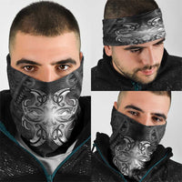 New Zealand Matariki Neck Gaiter Maori Moko Black Galaxy