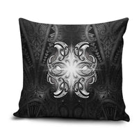 New Zealand Matariki Pillow Cover Maori Moko Black Galaxy