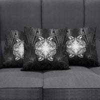 New Zealand Matariki Pillow Cover Maori Moko Black Galaxy