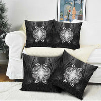 New Zealand Matariki Pillow Cover Maori Moko Black Galaxy